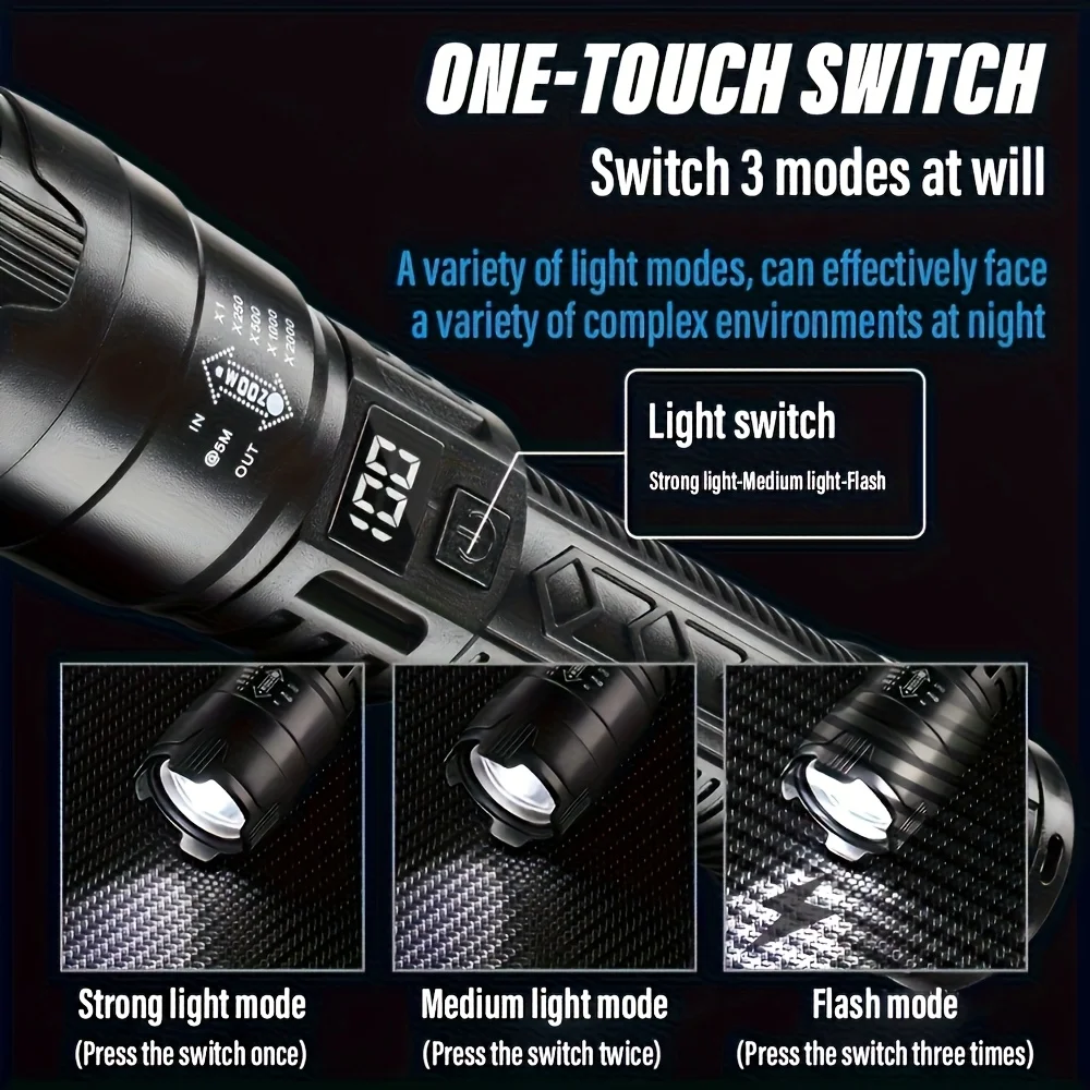 Tactical LED Flashlight 2000LM - Outdoor Sport Lights ulasan dan harga