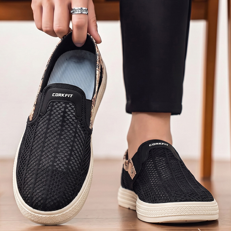 Summer men's perforated mesh s - Outdoor Sports Leisure ulasan dan harga