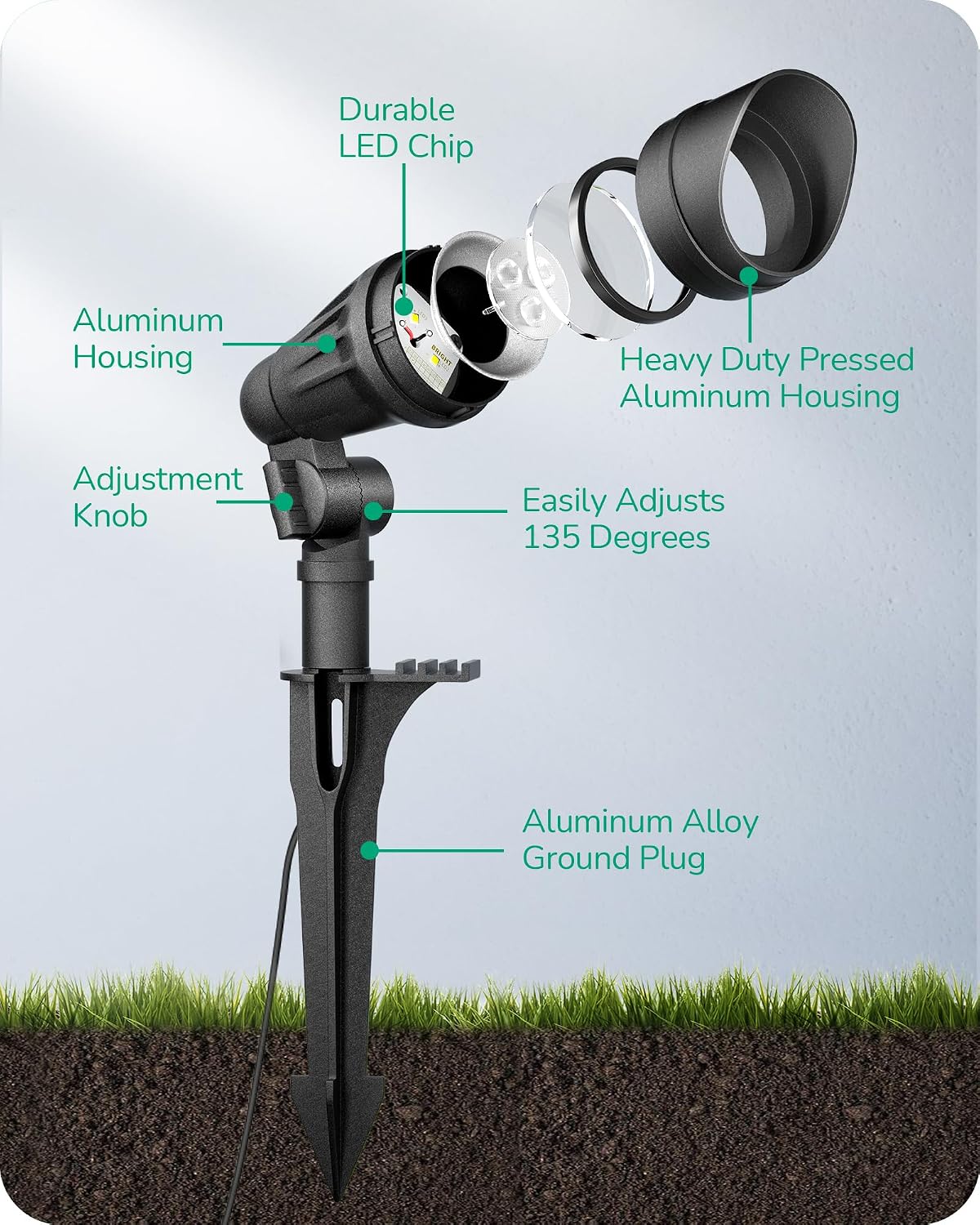 Low Voltage Spotlight Aluminum - Outdoor Spotlight ulasan dan harga
