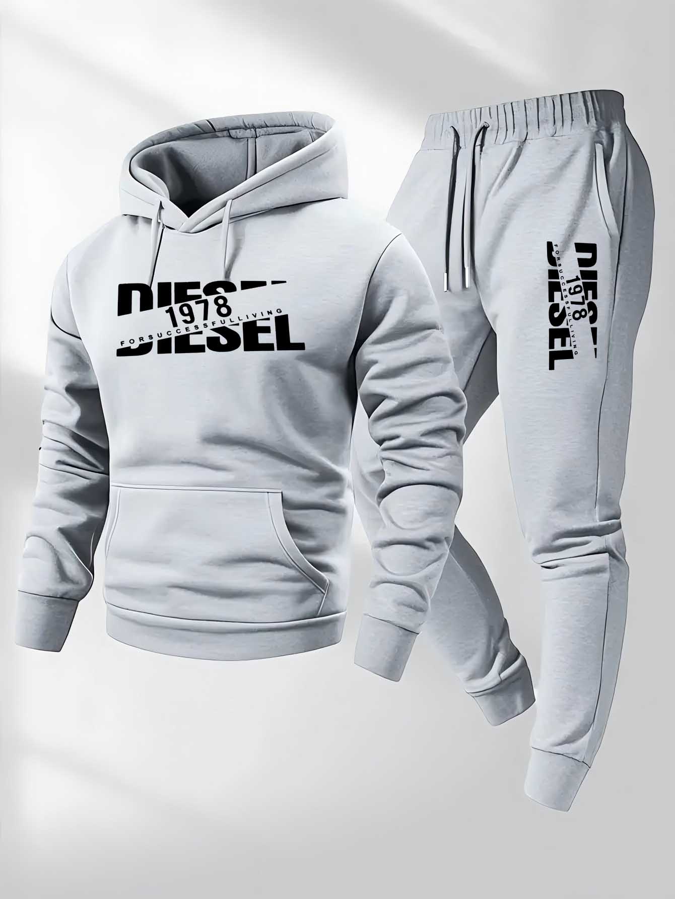 Men Fashion Print Tracksuit Ho - Outdoor Sports Outfit ulasan dan harga