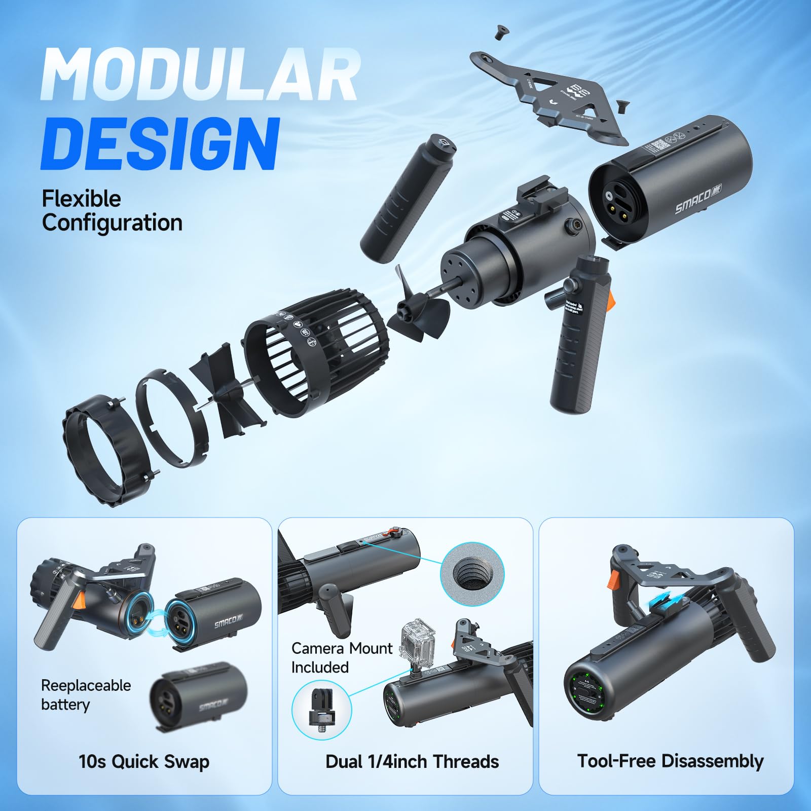SMACO Underwater Scooter Dual  - Outdoor Sports Adventure ulasan dan harga